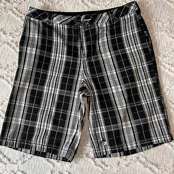 Lost Enterprises Black/White Plaid Checkered Shorts Size 36 - Picture 1 of 6